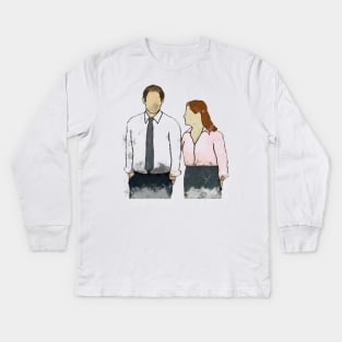 the office jim and pam love story Kids Long Sleeve T-Shirt